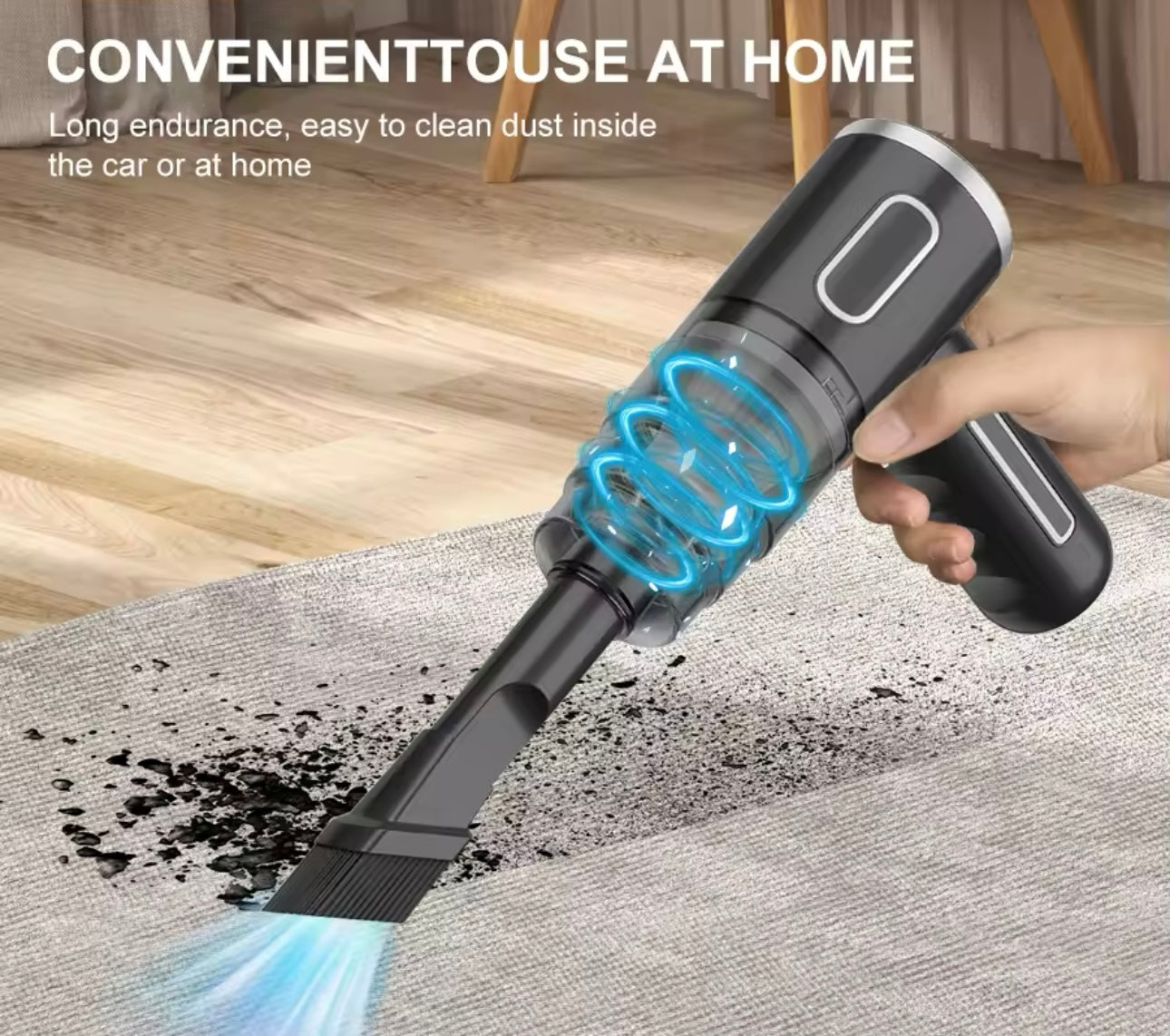 Portable Wireless Vacuum Cleaner - Powerful Mini Cleaning Machine